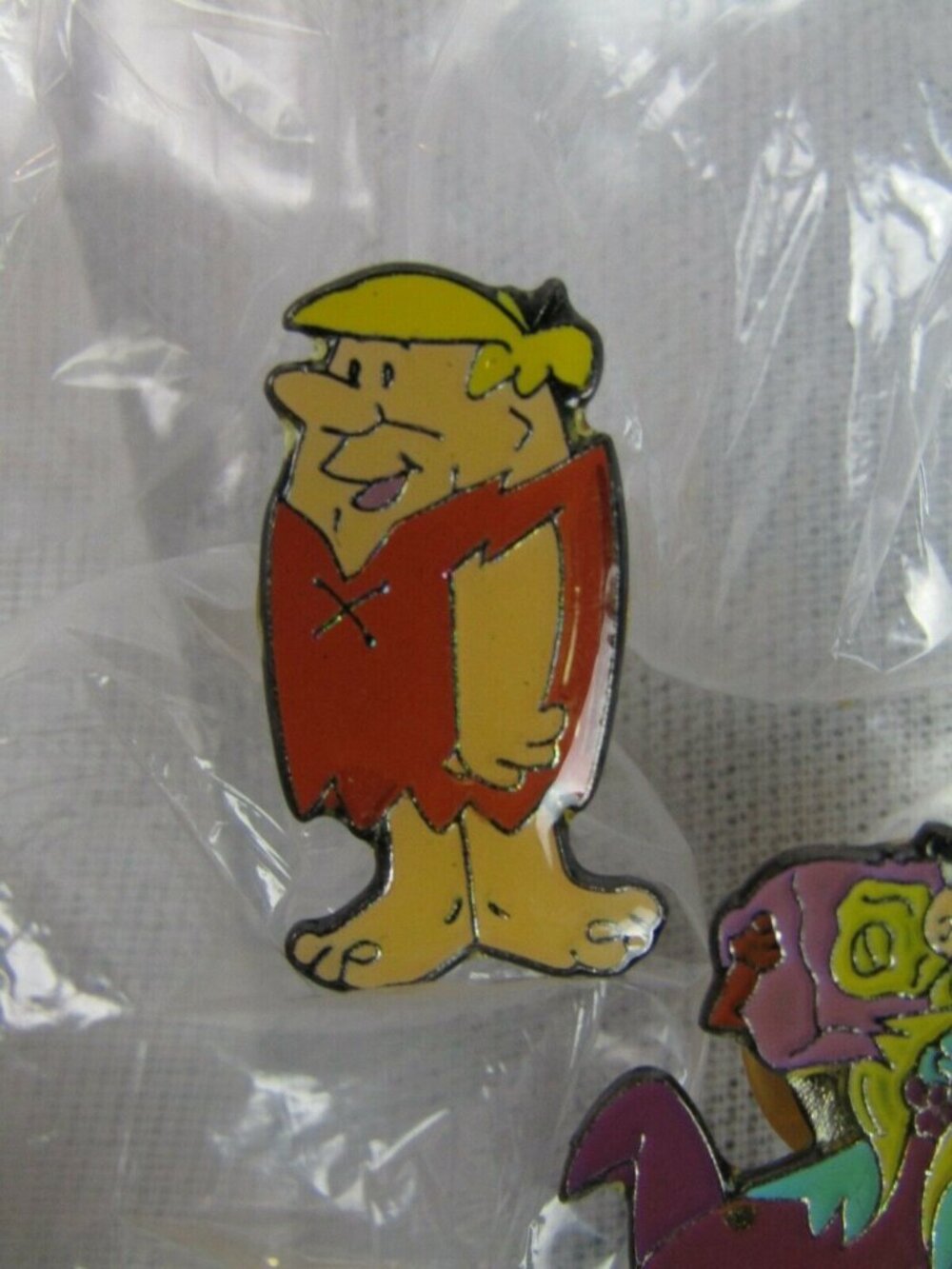 Lot VTG 90s Hanna Barbara Flintstones Fred Barney Enamel Lapel Hat Pin NOS - Picture 6 of 9